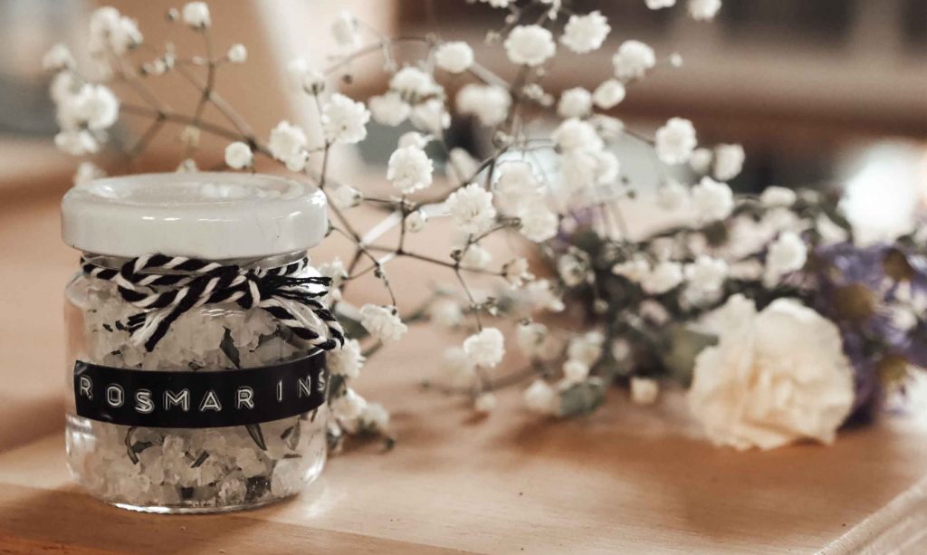 Gastgeschenk Rosmarinsalz