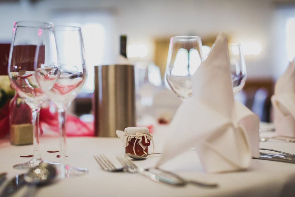 Kleine Marmeladengläser für die Gäste