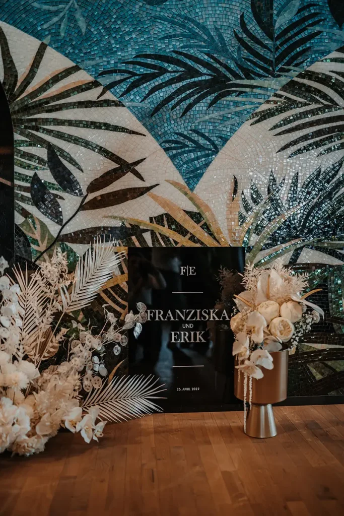 Dekoration und Barschild